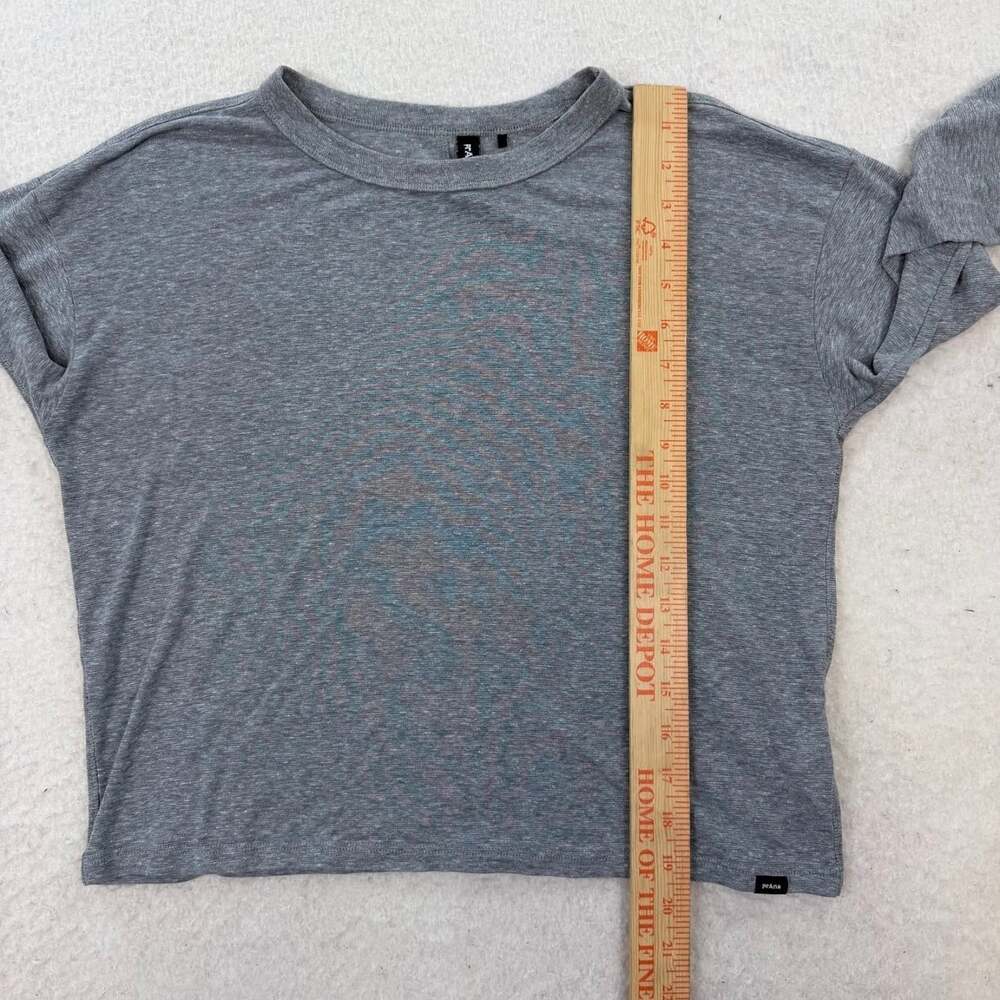 PrAna Grey Cozy Up Long-Sleeve Crew Pullover Hemp Blend Top Size XS - Picture 3 of 6